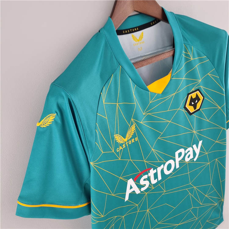 Wolverhampton Wanderers 22/23 Away Green Soccer Jerseys Football Shirt - Click Image to Close